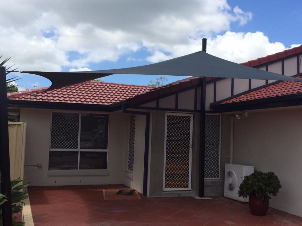 Custom shade sails installed at a Byron Bay property by North Coast Shade