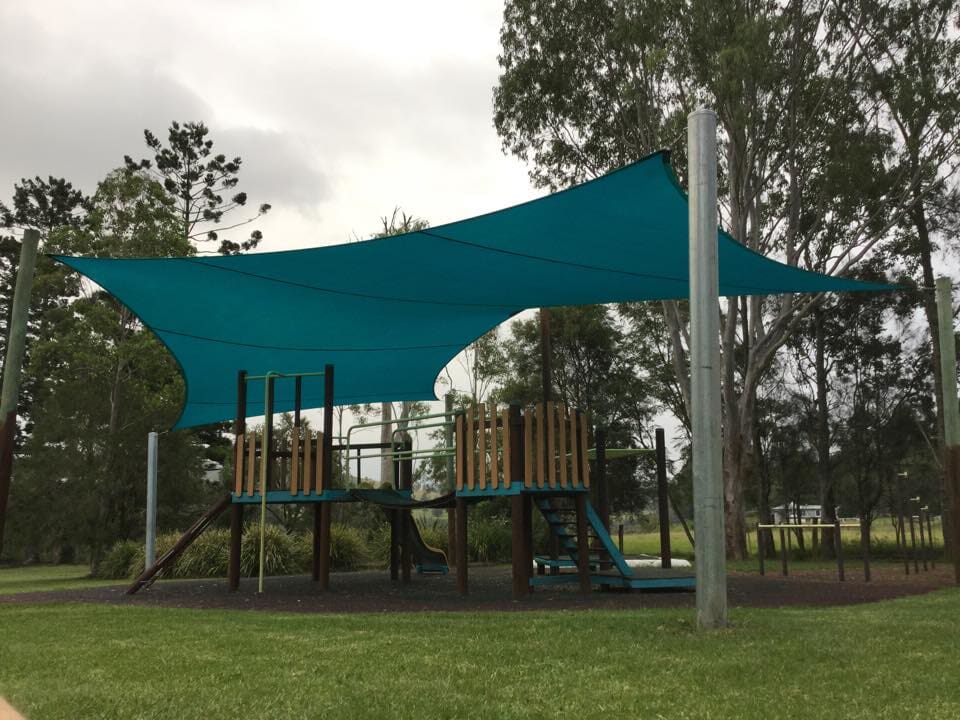 Custom shade sails installed at a Kempsey property by North Coast Shade