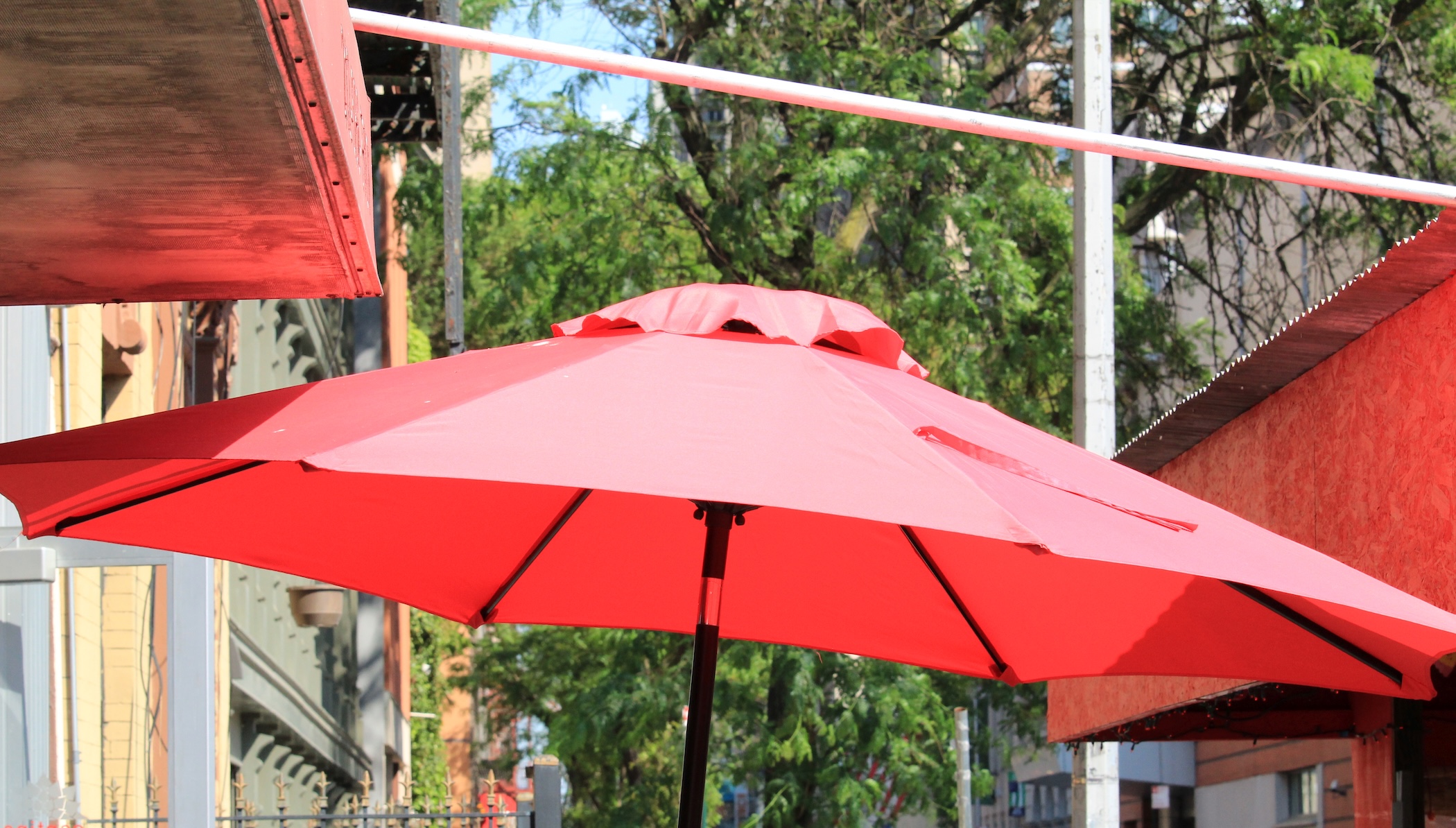 Umbrellas project completed by North Coast Shade in Yamba