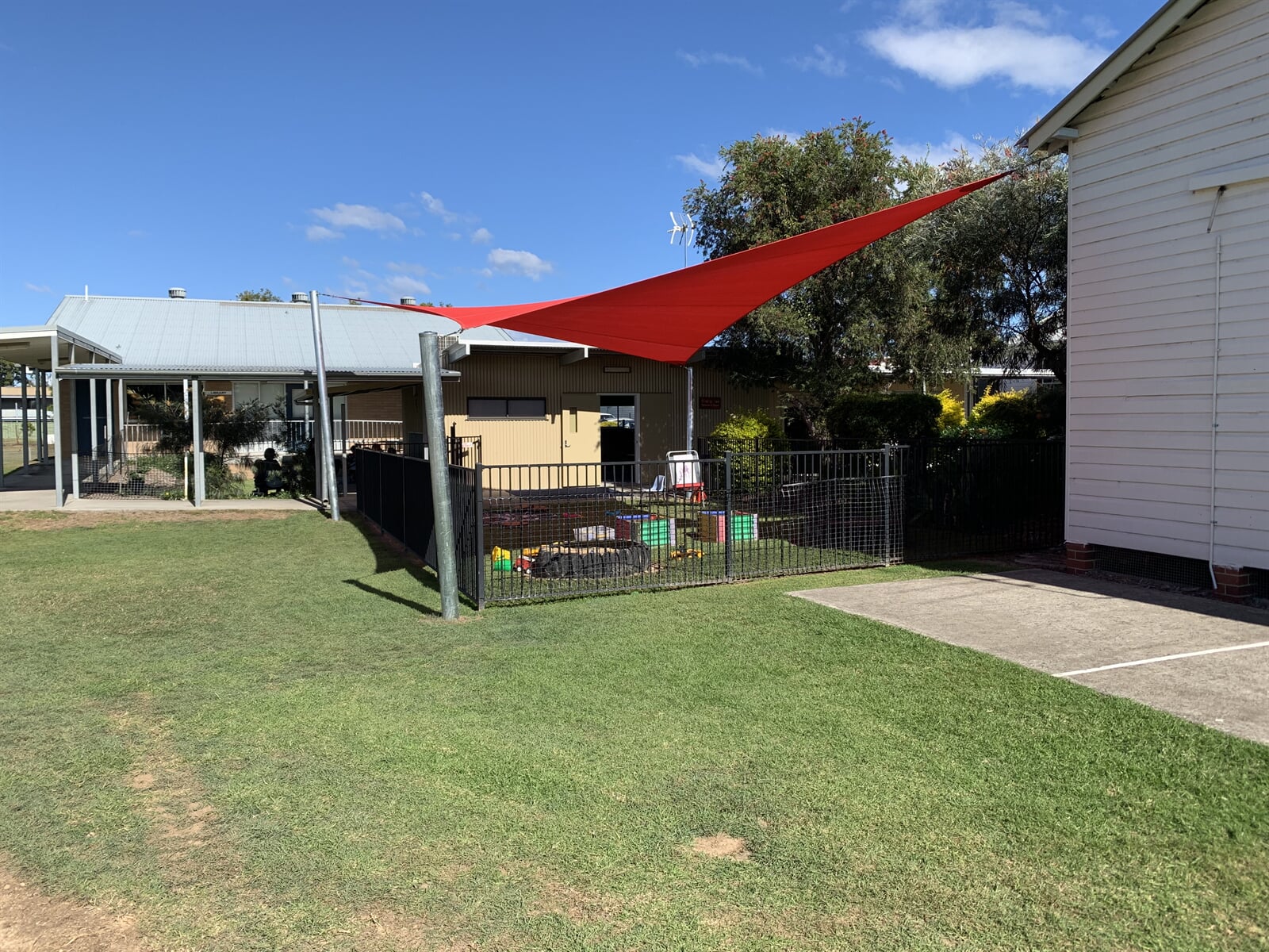 Custom shade sails installed at a Woolgoolga property by North Coast Shade